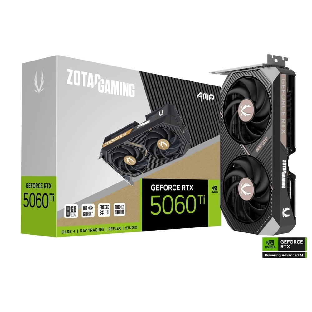 ZOTAC Nvidia Graphic Card RTX 5060 Ti 8GB DDR7 Gaming AMP Dual Fan view 6